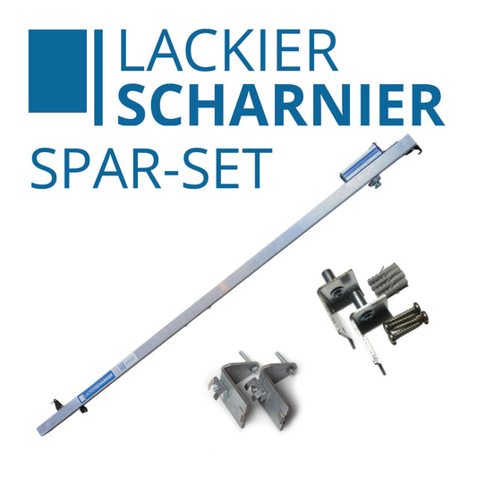 Spar-Set (-10%): Lackierscharnier inkl. Winkelkonsole u. Wandhalterung